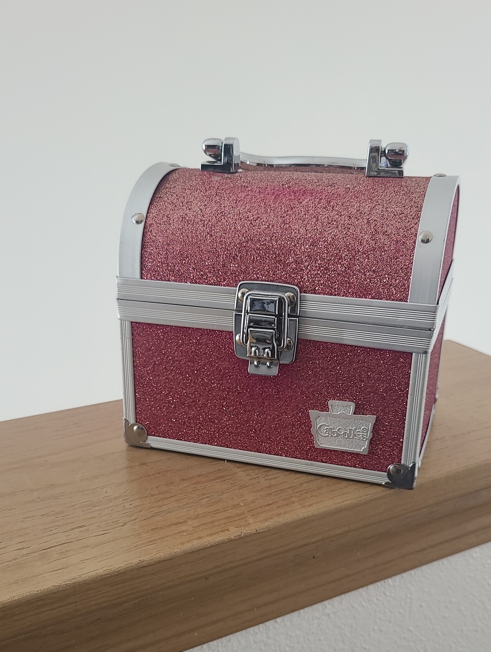 Caboodles Sparkle Jewelry Chest in Rose Pink with Silver Trim